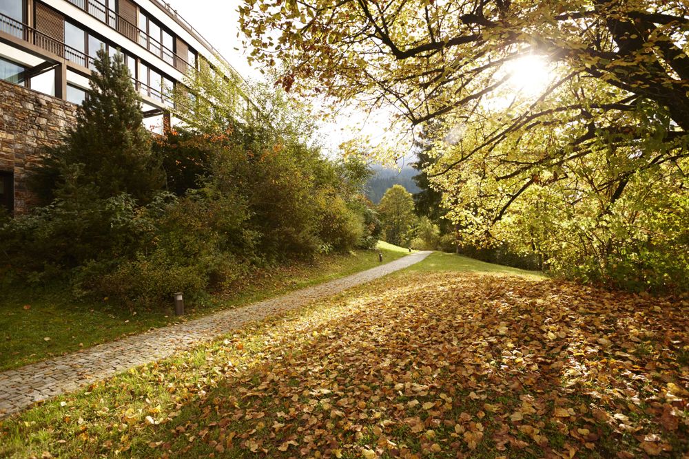 Kempinski Hotel Berchtesgaden seen from the garden